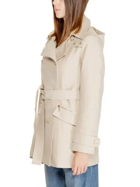 Beiger Trenchcoat mit Kapuze Morgan De Toi