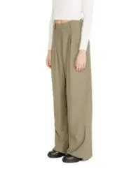 Khaki hohe Taille weite Hosen