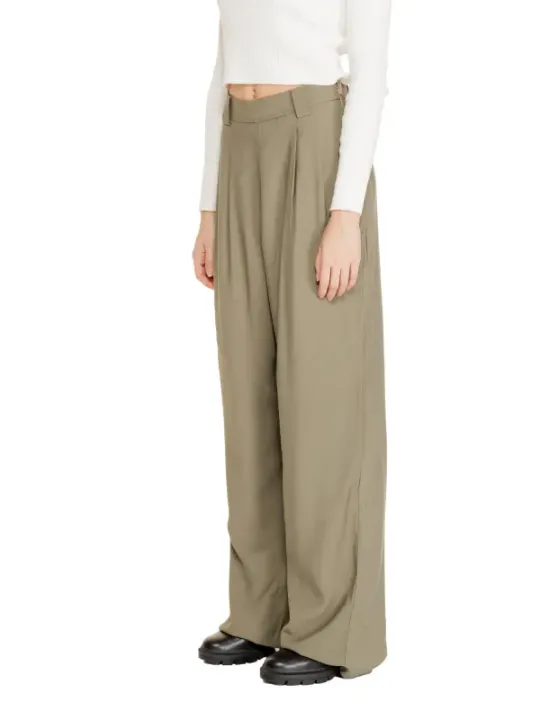 Khaki hohe Taille weite Hosen