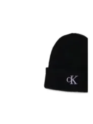 Schwarze Calvin Klein Strickmütze Logo