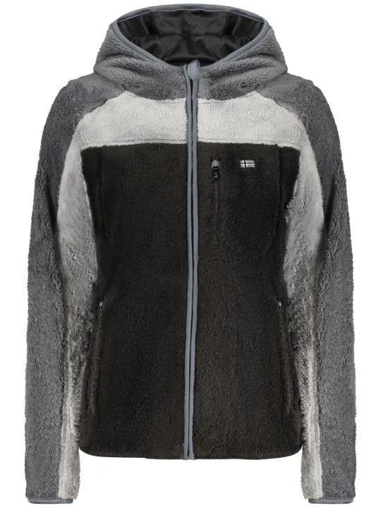 "Norwegen 1963: Schwarzes Damen Sweatshirt mit Reißverschluss"