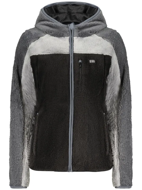 "Norwegen 1963: Schwarzes Damen Sweatshirt mit Reißverschluss"