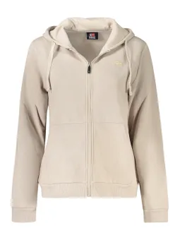 Beiges Damen Sweatshirt 'Norwegen 1963' mit Reißverschluss