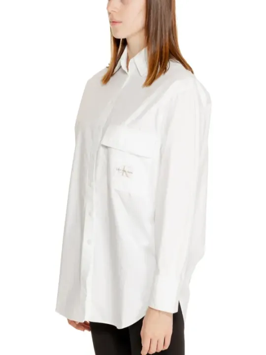 Oversized weißes Calvin Klein Jeans Hemd