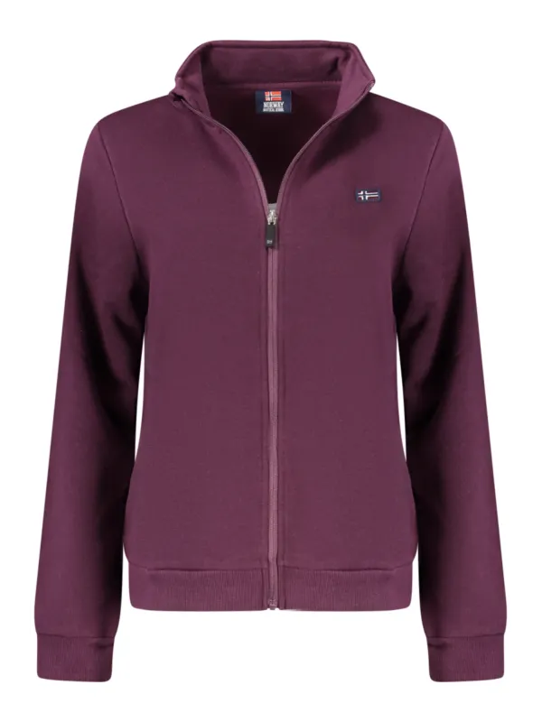 Lila Damen Sweatshirt mit Reißverschluss - Norwegen 1963