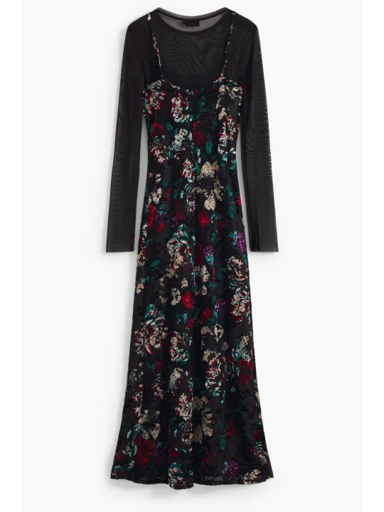 Desigual Langes Schwarzes Damenkleid – Stilvoll & Elegant