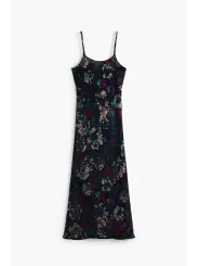 Desigual Langes Schwarzes Damenkleid – Stilvoll & Elegant