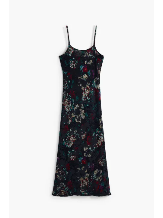 Desigual Langes Schwarzes Damenkleid – Stilvoll & Elegant