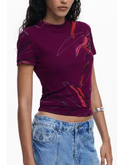 Desigual Damen T-Shirt Lila – Stilvoll & Bequem