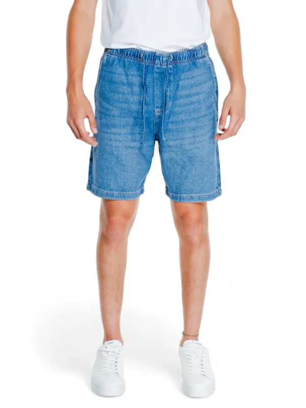 Leichte Denim-Shorts mit Knopfleiste Leichte Denim-Shorts mit Knopfleiste