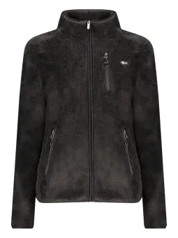 Schwarzes Damen-Sweatshirt 1963 mit Reißverschluss