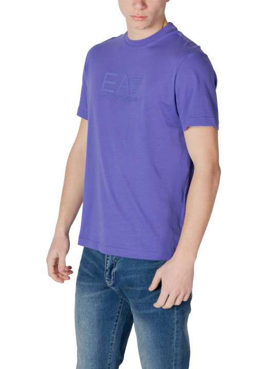 Lavendelfarbenes Ea7 Herren T-Shirt