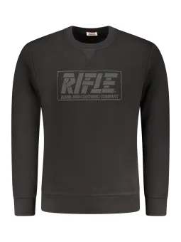 RIFLE Herren Sweatshirt Schwarz mit Reißverschluss