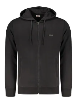 RIFLE Herren Sweatshirt Schwarz mit Reißverschluss