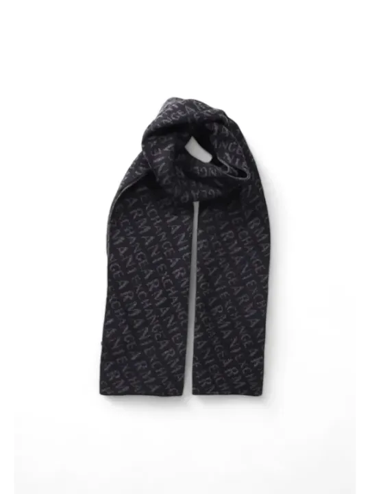 Armani Exchange grauer Buchstaben Schal
