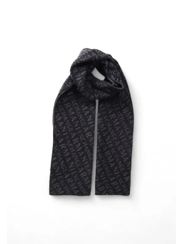 Armani Exchange grauer Buchstaben Schal