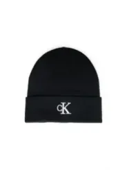 Schwarze Calvin Klein Strickmütze Logo