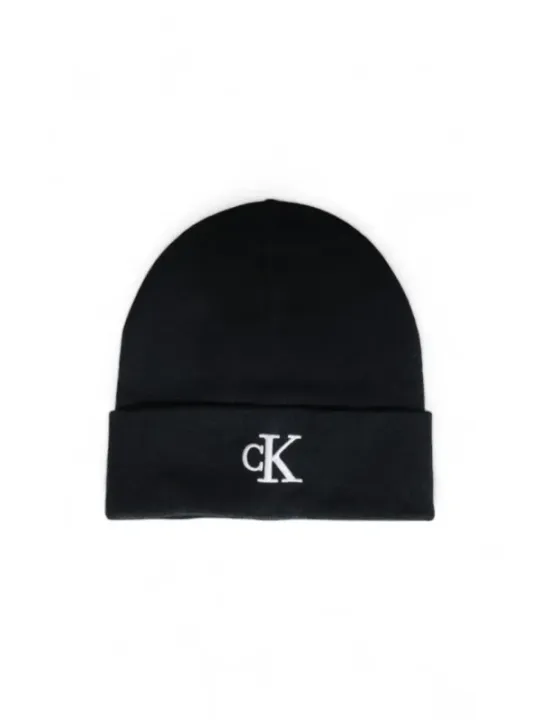 Schwarze Calvin Klein Strickmütze Logo