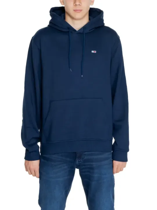 Tommy Hilfiger dunkelblauer Kapuzenpullover aus Baumwolle