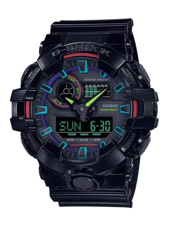 Uhren Casio - GA-700RGB - Schwarz 170,00 € 4549526346323 | Planet-Deluxe