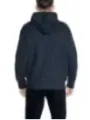 Schwarze Oversize Kapuzenjacke mit Muster