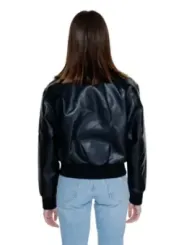 Schwarze Lederjacke Calvin Klein 475321