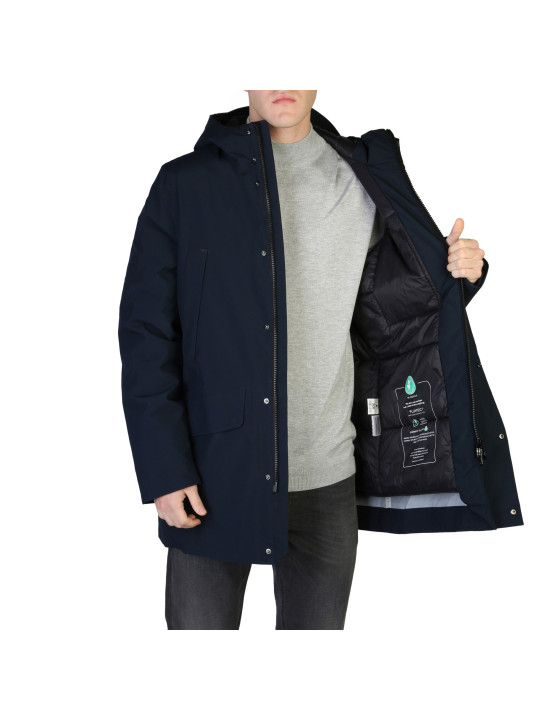 Blaue recycelte Save The Duck Jacke