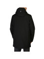 Schwarze wasserdichte Herrenjacke mit Kapuze