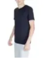 Dunkles T-Shirt mit rotem Logo