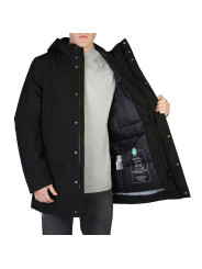 Schwarze Herren Winter Parka Jacke