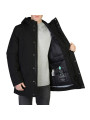 Schwarze Herren Winter Parka Jacke