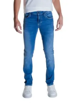 Herren Jeans gerades Bein blau
