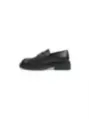 Schwarzer Leder-Loafer mit dicker Sohle