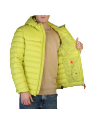 Grüne Herrenjacke mit Kapuze