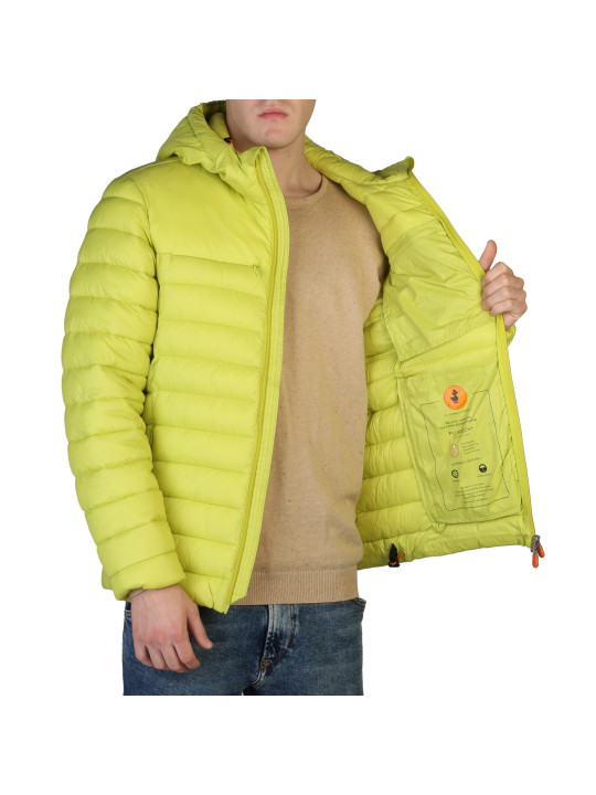 Grüne Herrenjacke mit Kapuze