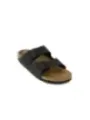Schwarze Birkenstock-Sandalen mit Korkfußbett