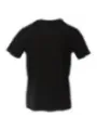 Schwarzes Baumwoll-T-Shirt runder Halsausschnitt