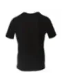 Schwarzes Baumwoll-T-Shirt mit kurzem Ärmel