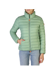 Grüne Damen Pufferjacke schlank geschnitten