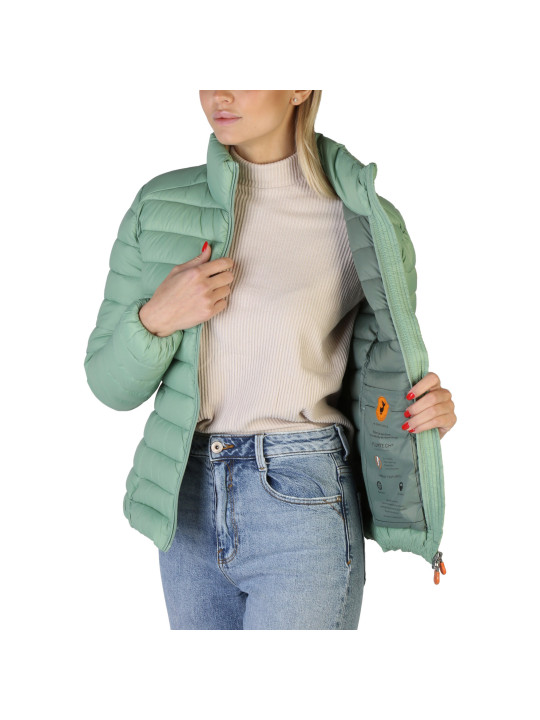 Grüne gesteppte Save The Duck Jacke