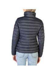 Blaue Save The Duck Pufferjacke hinten