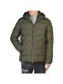Grüne Herren Pufferjacke mit Kapuze