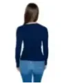 Dunkelblauer Guess Thermopullover hintenansicht