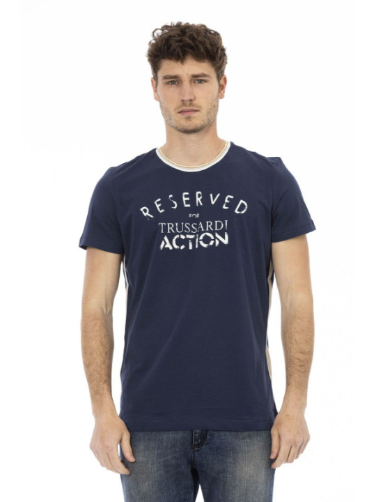 LS Run günstig Kaufen-Trussardi Action - 2AT22A - Blau. Trussardi Action - 2AT22A - Blau <![CDATA[Geschlecht:HerrenTypologie:T-shirtÄrmel:kurzHalsausschnitt:RundhalsausschnittMaterial:Baumwolle 90%Viskose 10%Muster:einfarbigDetails:mit Logo]]>. 