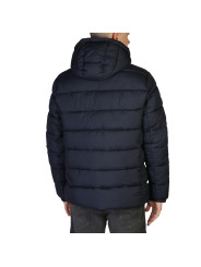 Blauer Herrenjacke mit Kapuze