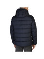 Blauer Herrenjacke mit Kapuze