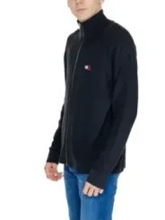 Graue Tommy Hilfiger Fleecejacke mit Logo