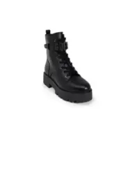 Schwarze Leder Guess Kampfstiefel