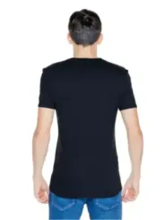 Schwarzes Guess Grafik T-Shirt Baumwolle
