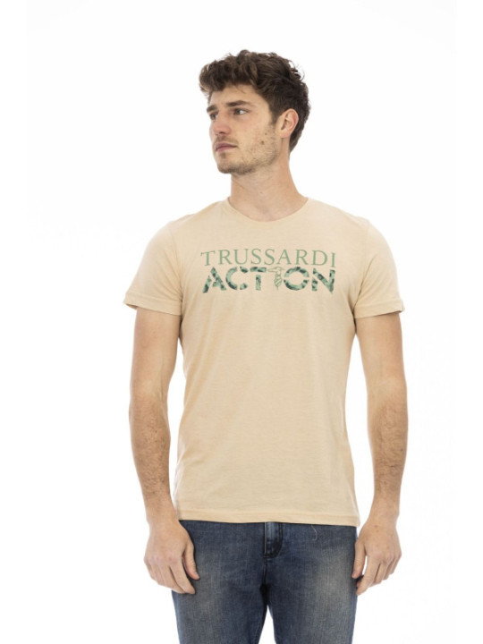 Trussardi Action günstig Kaufen-Trussardi Action - 2AT02 - Braun. Trussardi Action - 2AT02 - Braun <![CDATA[Short Sleeve T-shirt With Round Neck. Front Print.]]>. 